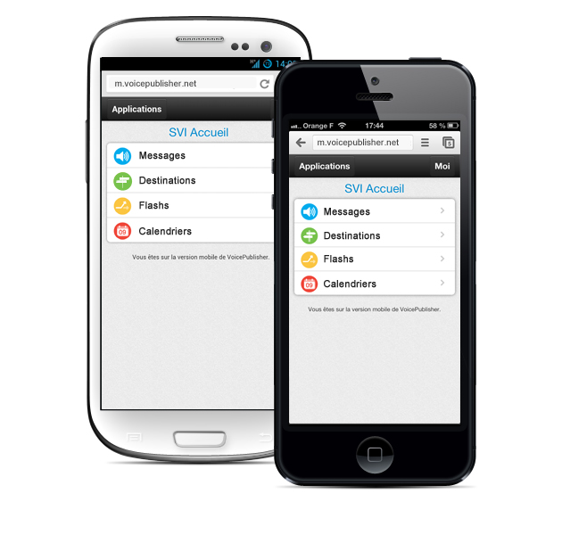 L’Admin de VoicePublisher<br/> sur votre Mobile L’Admin de VoicePublisher<br/> sur votre Mobile