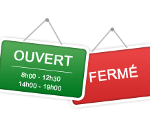 Commencez par les <br/>horaires d’ouverture ! Commencez par les <br/>horaires d’ouverture !