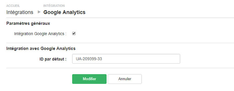 Déclarez votre compte Google Analytics dans votre compte Call Tracking