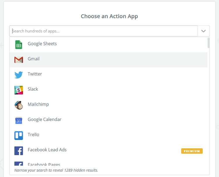 Zapier Dexem Call Tracking - Choisissez vos actions