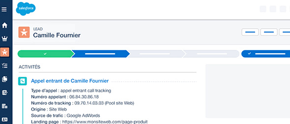 Nouveauté Call Tracking : Intégrez automatiquement vos appels entrants dans Salesforce